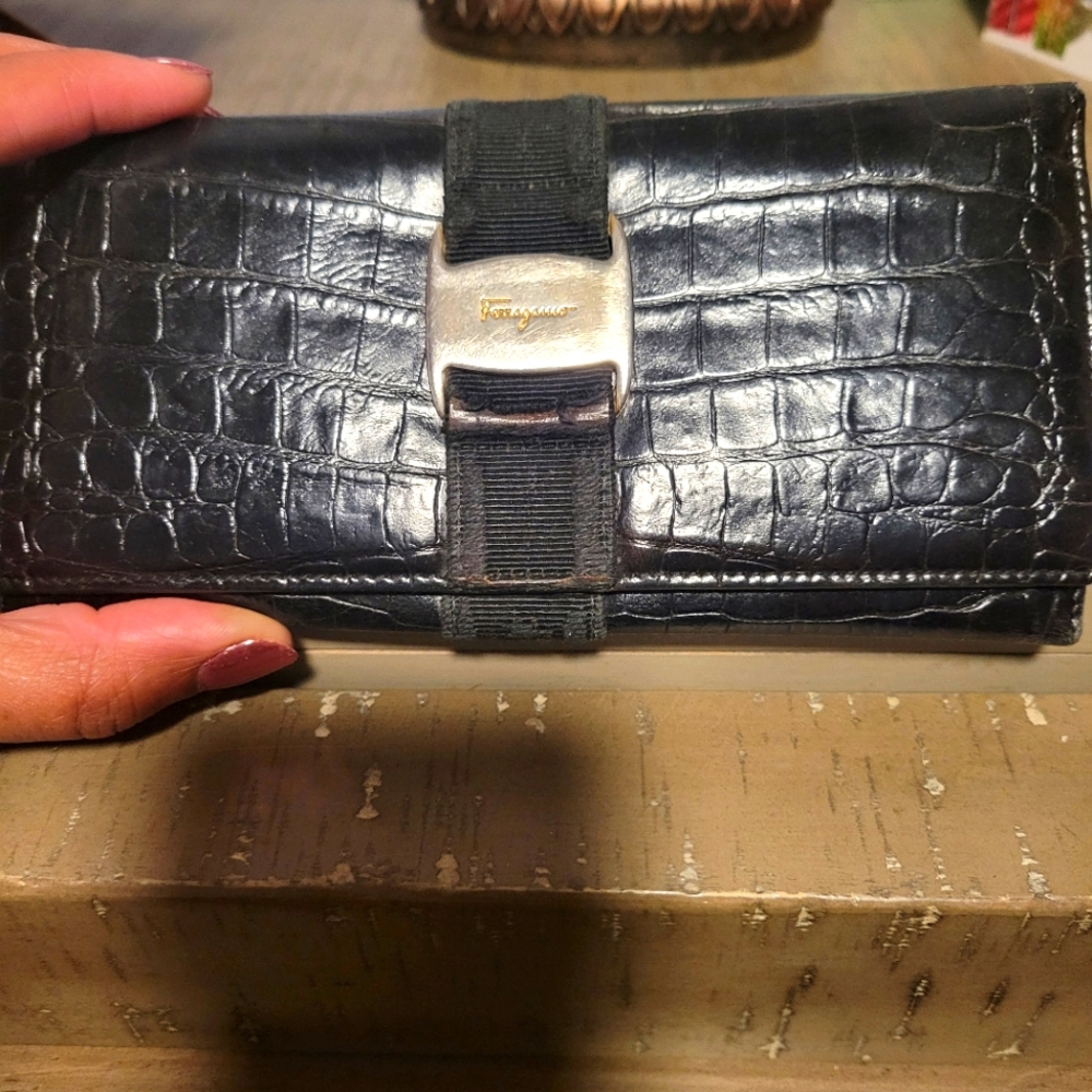 Authentic Salvatore Ferragamo leather wallet